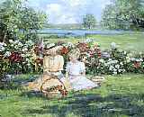 Sally Caldwell-fisher Paintings - Quiet Afternoon at Binney Park by Sally Swatland